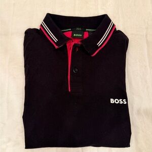 Men’s Boss Black Polo with Red Trim
